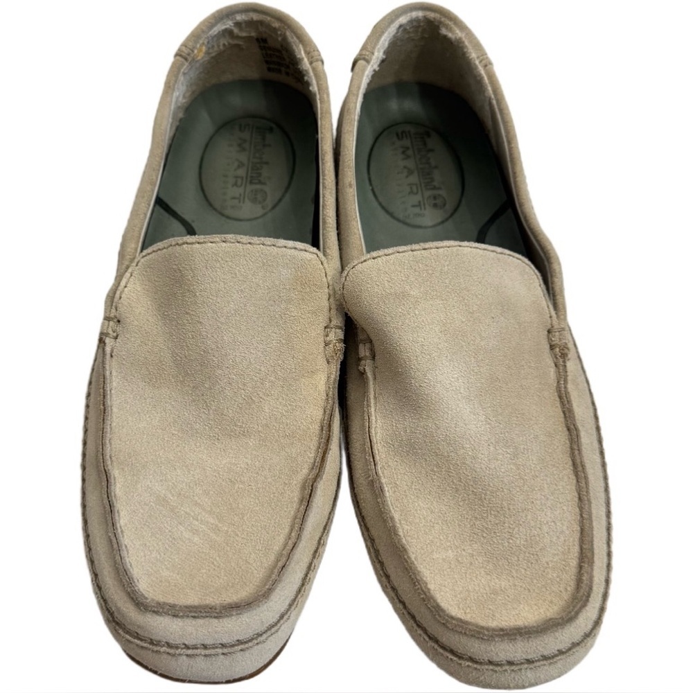 Timberland Smart Comfort Shoes Size 6 Tan Suede Slip On Moccasin Driving Shoes